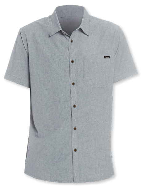 Tech Button-Up Tee - Grey