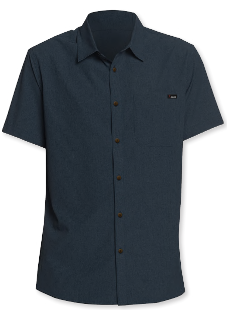 Tech Button-Up Tee - Blue